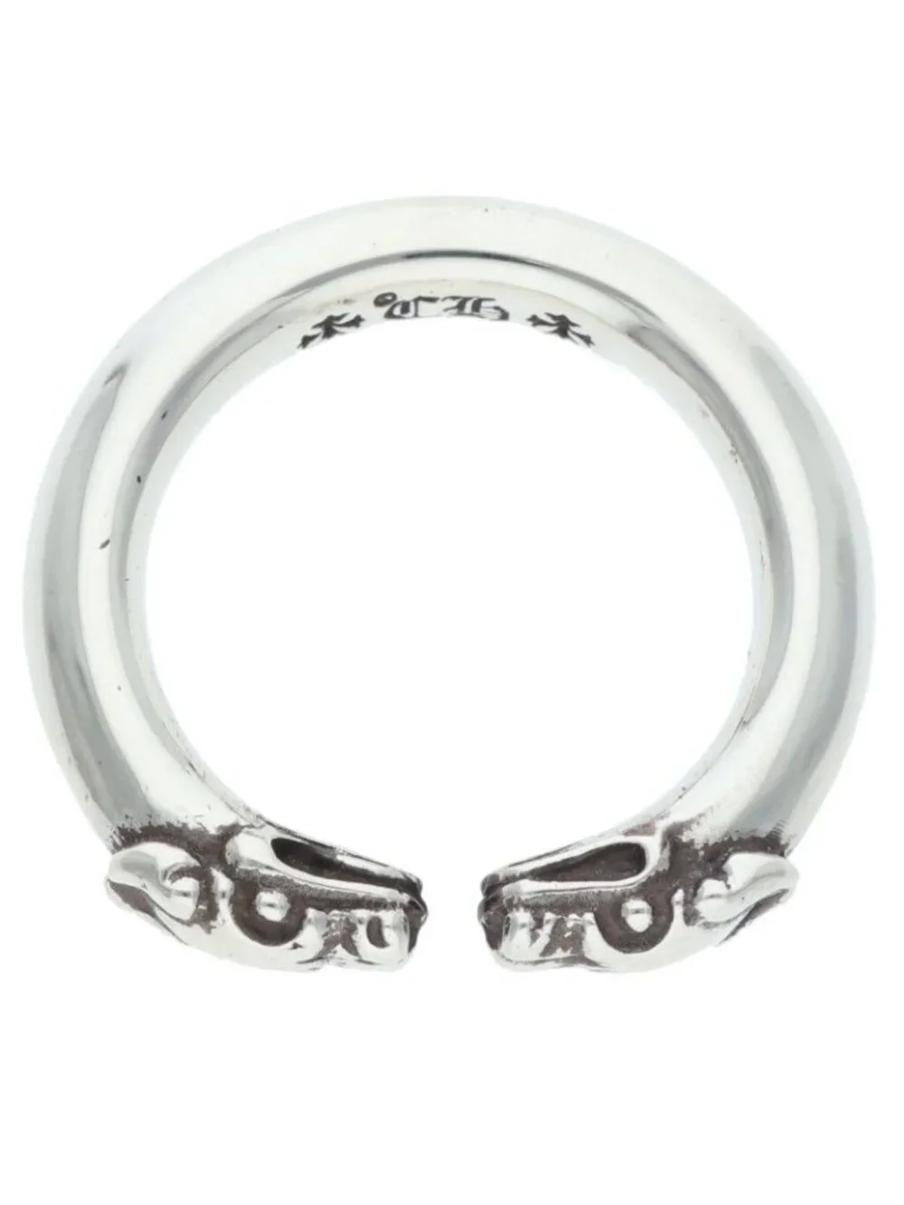 Chrome Hearts Double Dog Ring Dog Silver